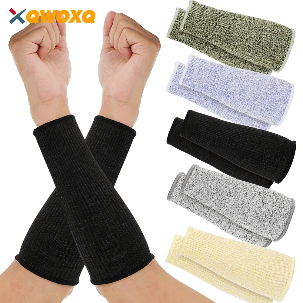 Level 5 Cut Burn Resistant Sleeves 1 Pair Arm Protection Sleeves Forearm Arm Protectors Thin Skin Bruising Working Guards