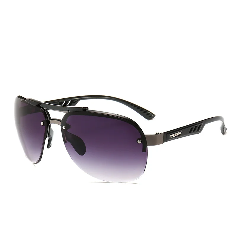 Sunglasses Men Vintage Punk Rimless Rectangle Small Frame Frameless Eyewear UV 400