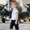 Baby Boy Pilot Romper Newborn Astronaut Costume Space Suit  Infant Halloween Carnival Fancy Dress Playsuit Aviator Jumpsuit 2