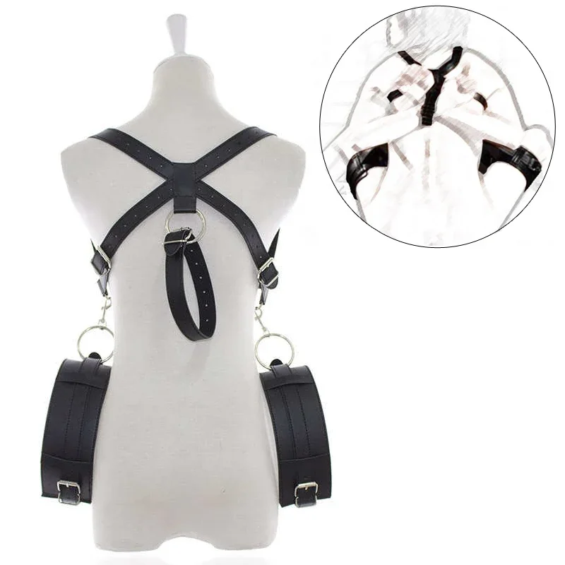 Thigh Restraint Straps Sling Leg Spreader Open Restraint Belt Bondage Harness with Wrist Cuffs BDSM Sex Position Aid Adult Toys,sex toys