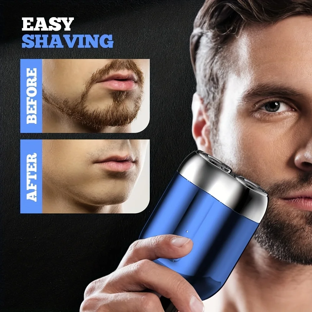 Mini electric shaver front view