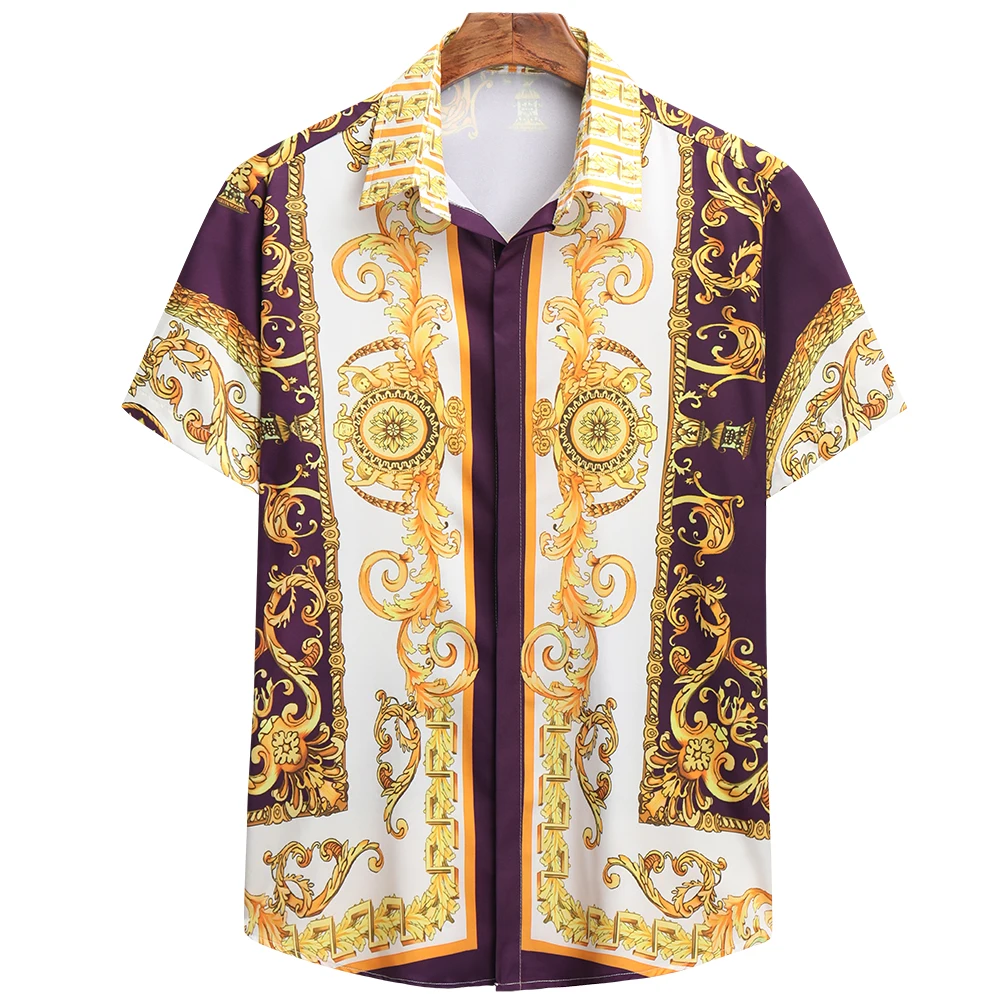 Unisex 2024 Breathable Hawaiian Shirts Baroque French Men's Shirts 3D Printi High Fashion Street Loose Men's Streetwear Shirts 6