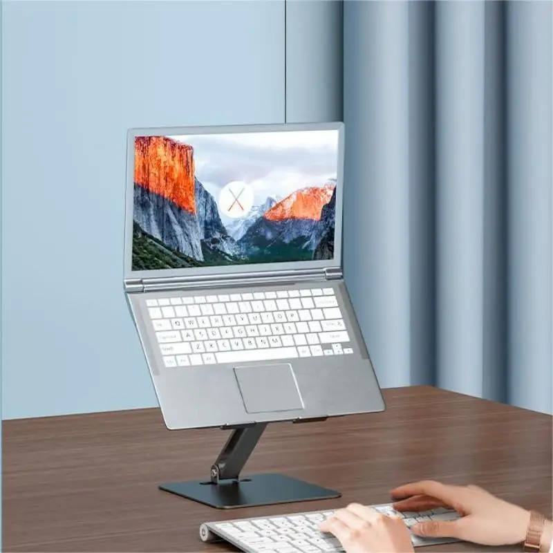 알루미늄 합금 접이식 수직 노트북 스탠드 거치대, PC 맥북 에어 프로 노트북 지지대