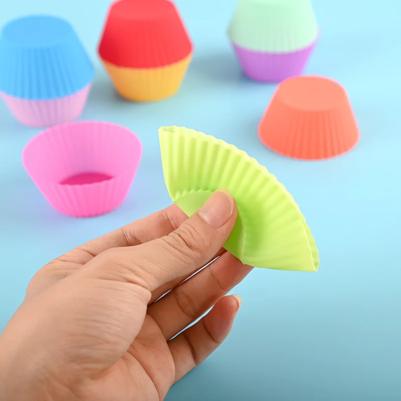 7cm round cake cups silicone muffin cups diy baking mould silicone