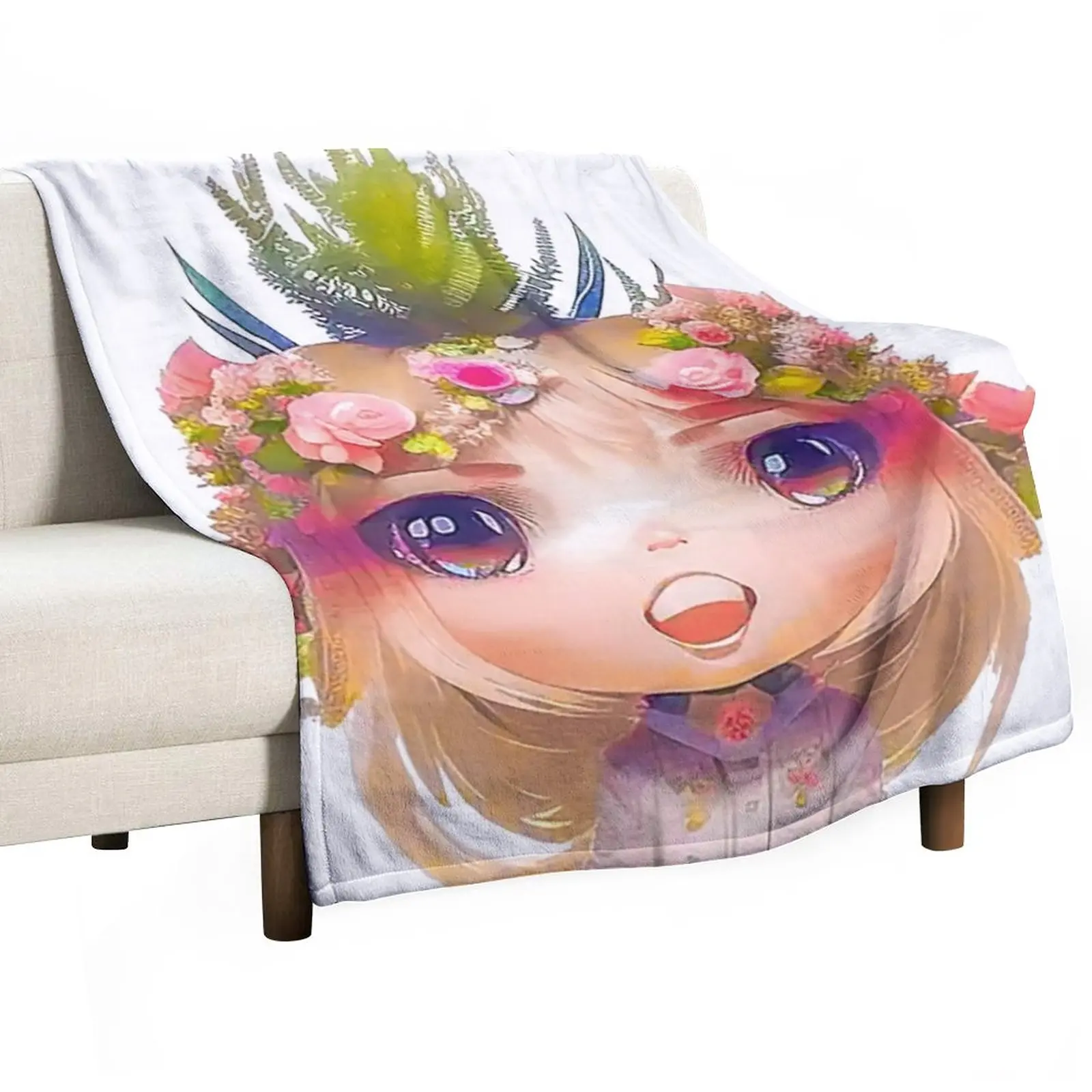 

New Happy flower pot Throw Blanket fluffy blanket For Sofa Thin Nap Blanket Blankets For Baby