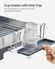 SONGMICS Large Dish Drying Rack, Premium Stainless Steel Dish Rack with Rotatable Spout, Fingerprint-Resistant Dish Drainers 5