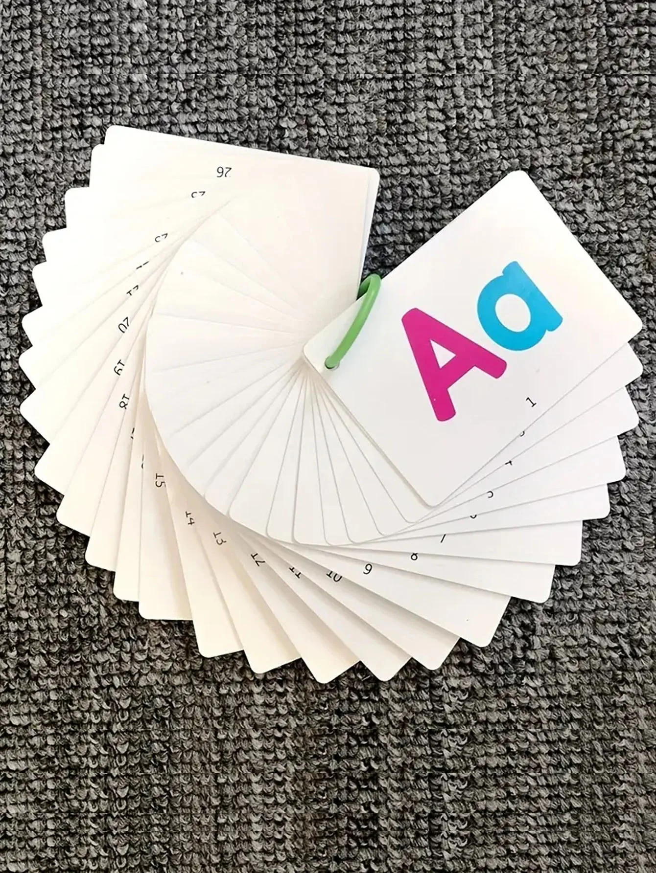 Wipe-able Alphabet Fun Cards Toy, Early Learning Educational Uppercase Lowercase Letters Gift For Kids, Spelling Animal Cartoon 6