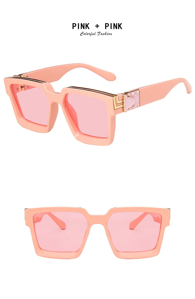 Square Large Frame Sunglasses For Women Trendy Retro Eyewear_voghion.com