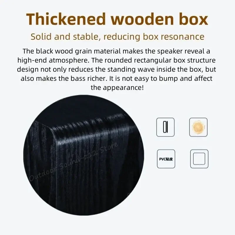 IBASS Home Theater 6.5-inch Active Subwoofer 100W High-power Super-Pure Bass Wooden Subwoofer Support Audio Input Sound System