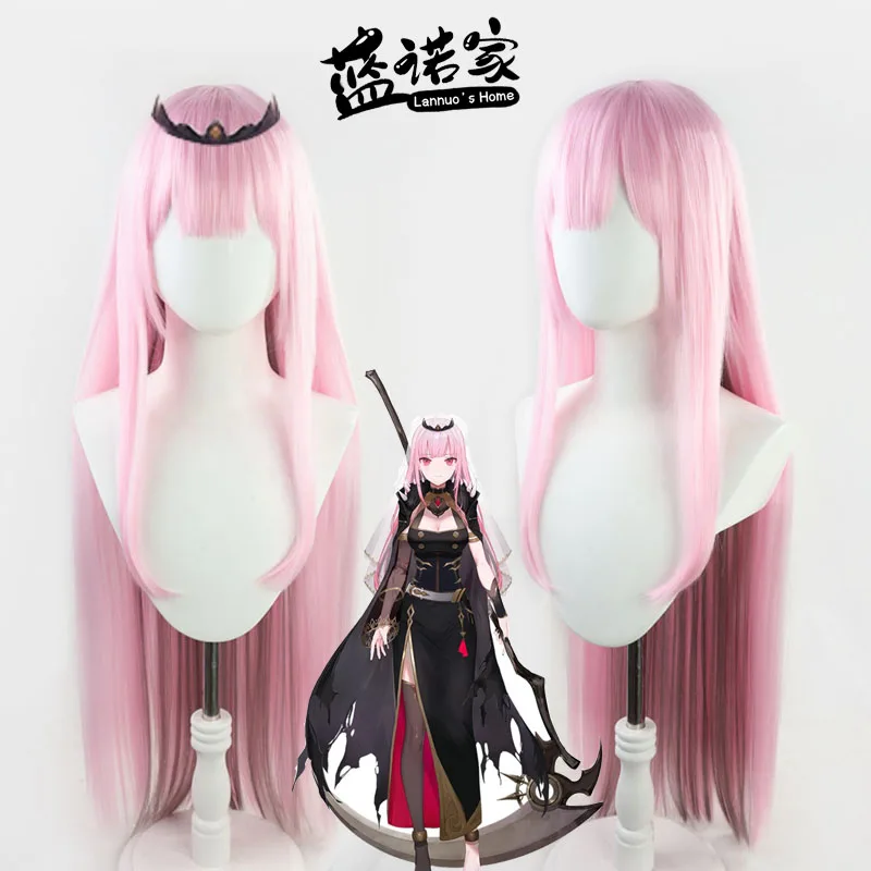 

VTuber Hololive Mori Calliope Wig Youtuber Cosplay Mori-sama Cantaloupe Gray Pink Long Straight Girls Heat Resistant Hair
