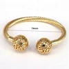 FUQI Original Designer 18K Gold Plated Copper Charm Ball Cuff Bangles for Women Bracelet Stackable Punk Fashion Jewelry Gift 4