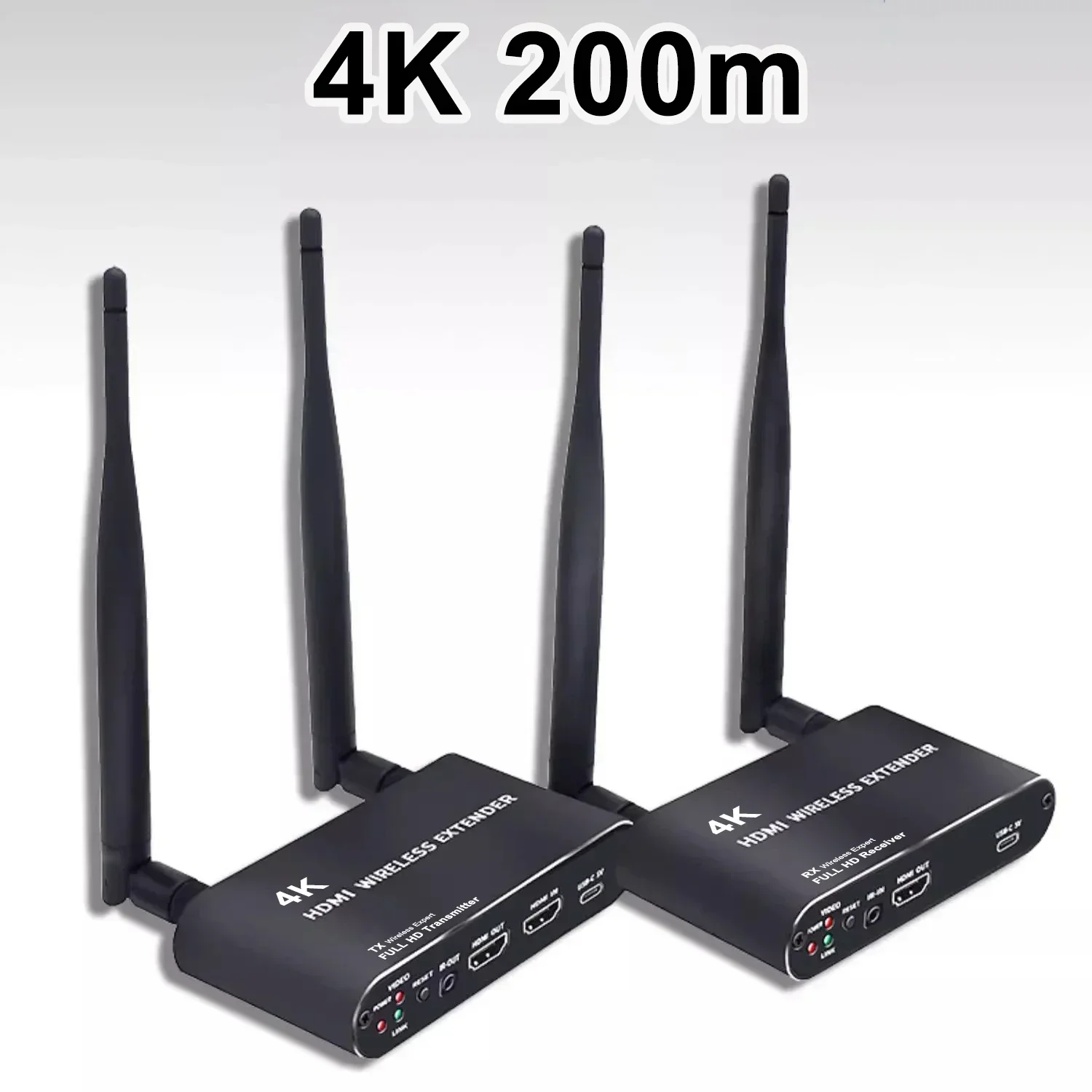 4K Wireless Hdmi Extender 200M Wireless Display Adapter Trasmettitore Video Ricevitore Sender Condividi Per Ps4 Camera Pc To Tv Monitor