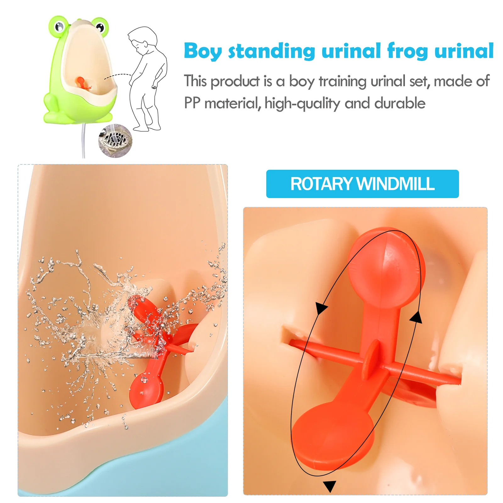 소년 개구리 어린이 소변기,  변기, 소년 훈련, 변기 , PP 동물