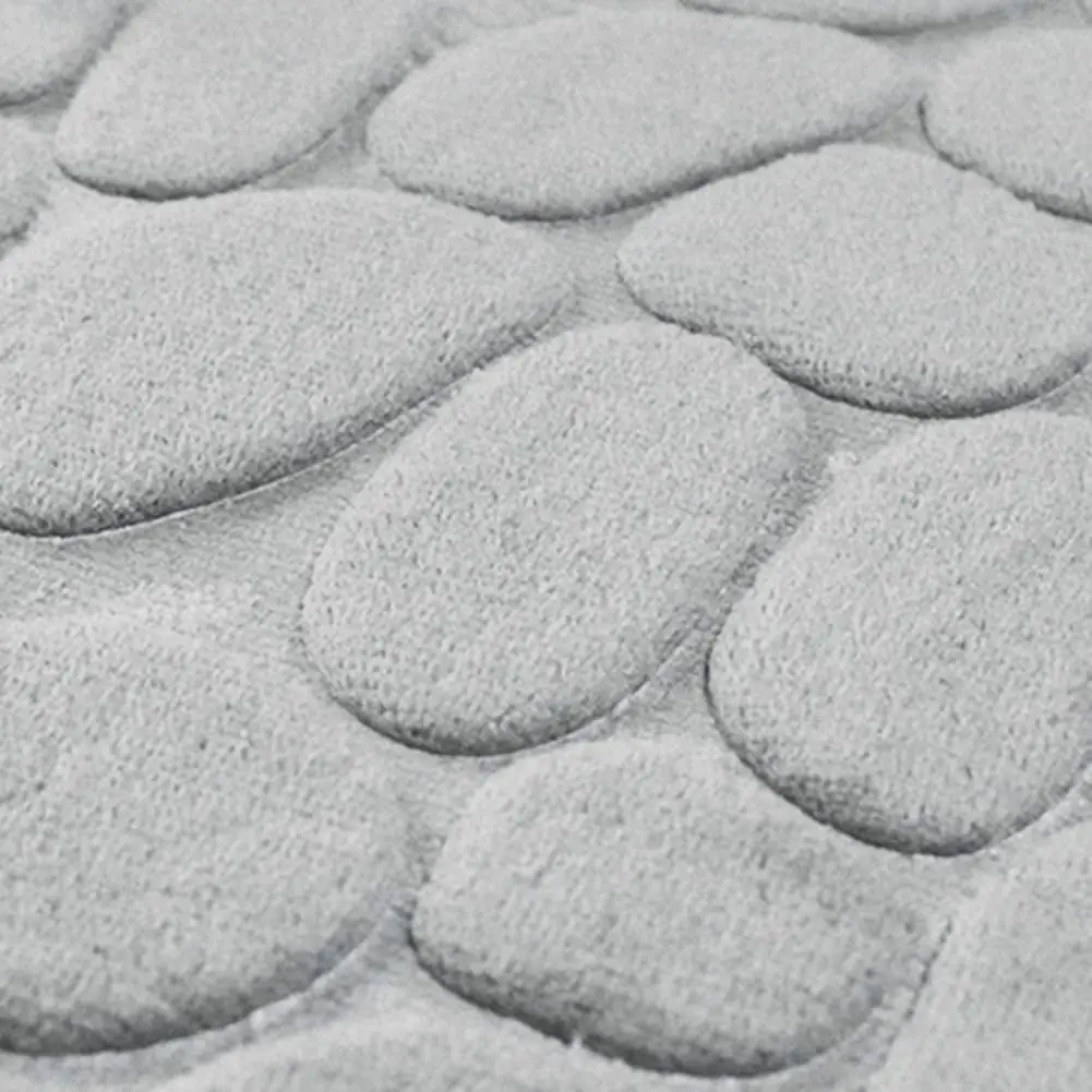 60*0cm Floor Carpet Pebble Pattern Water Absorption Non Slip Soft No Odor Bathroom Rug Bedroom Entry Bath Shower Bathtub Carpet