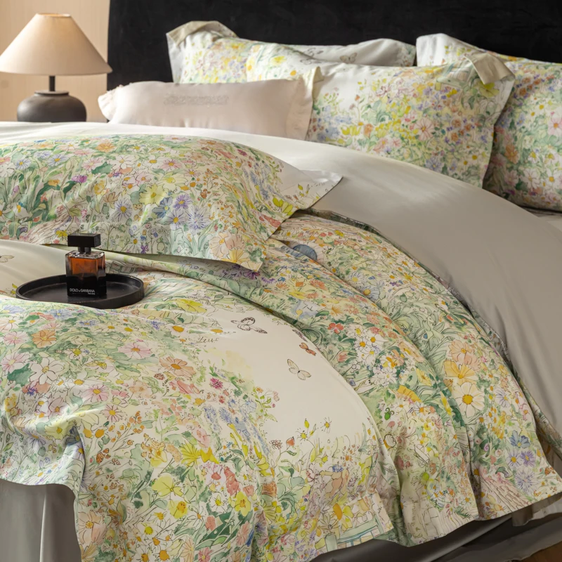 Svetanya Print Egyptian Cotton Bedding Set Bed Linen Queen King Ru Full Size Duvet Cover Set Sheet Pillowcase 3