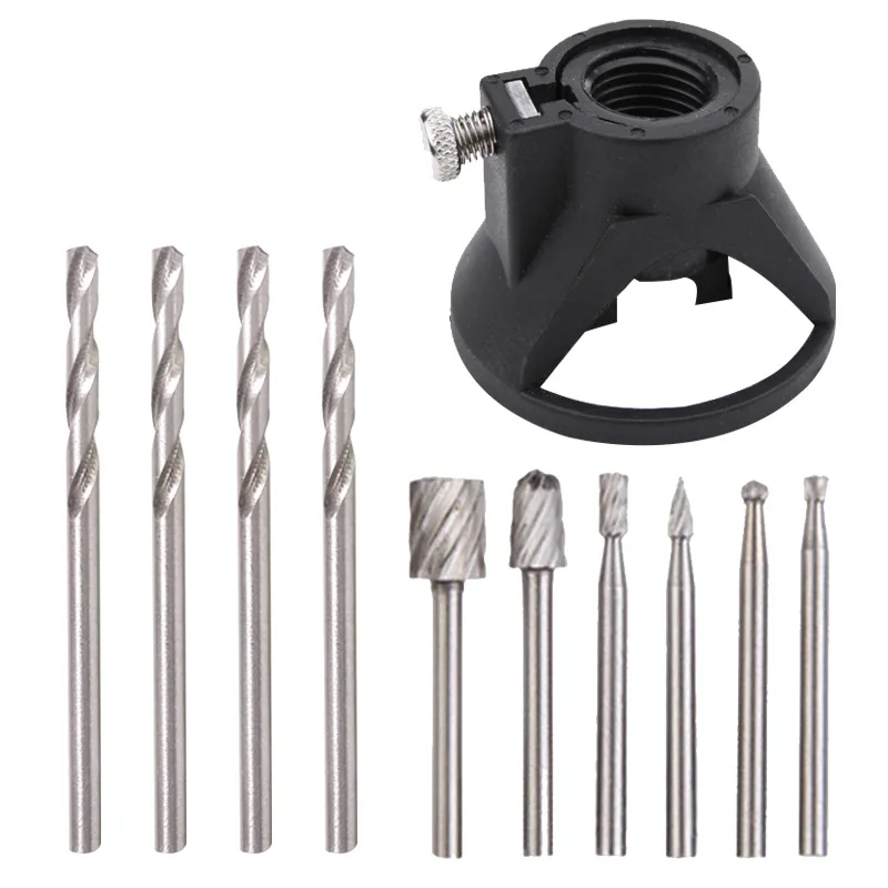 11Pcs Electric Drill Engraver Grinder Rotary Power Tool Accessories with  Drill Bits For Dremel Rotary Tool 