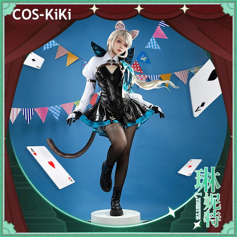 

COS-KiKi Genshin Impact Lynette Game Suit Gorgeous Cosplay Costume Nifty Lovely Dress Halloween Party Role Play Outfit Women