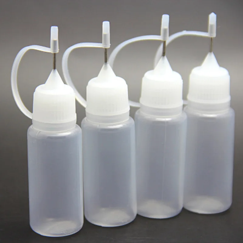 10ml Plastic Squeezable Tip Applicator Bottle Refillable Dropper Bottles Needle Tip Caps Sub-bottling For Glue Tools Refillable Bottles Glue Applicator Bottle Plastic Storage Bottle