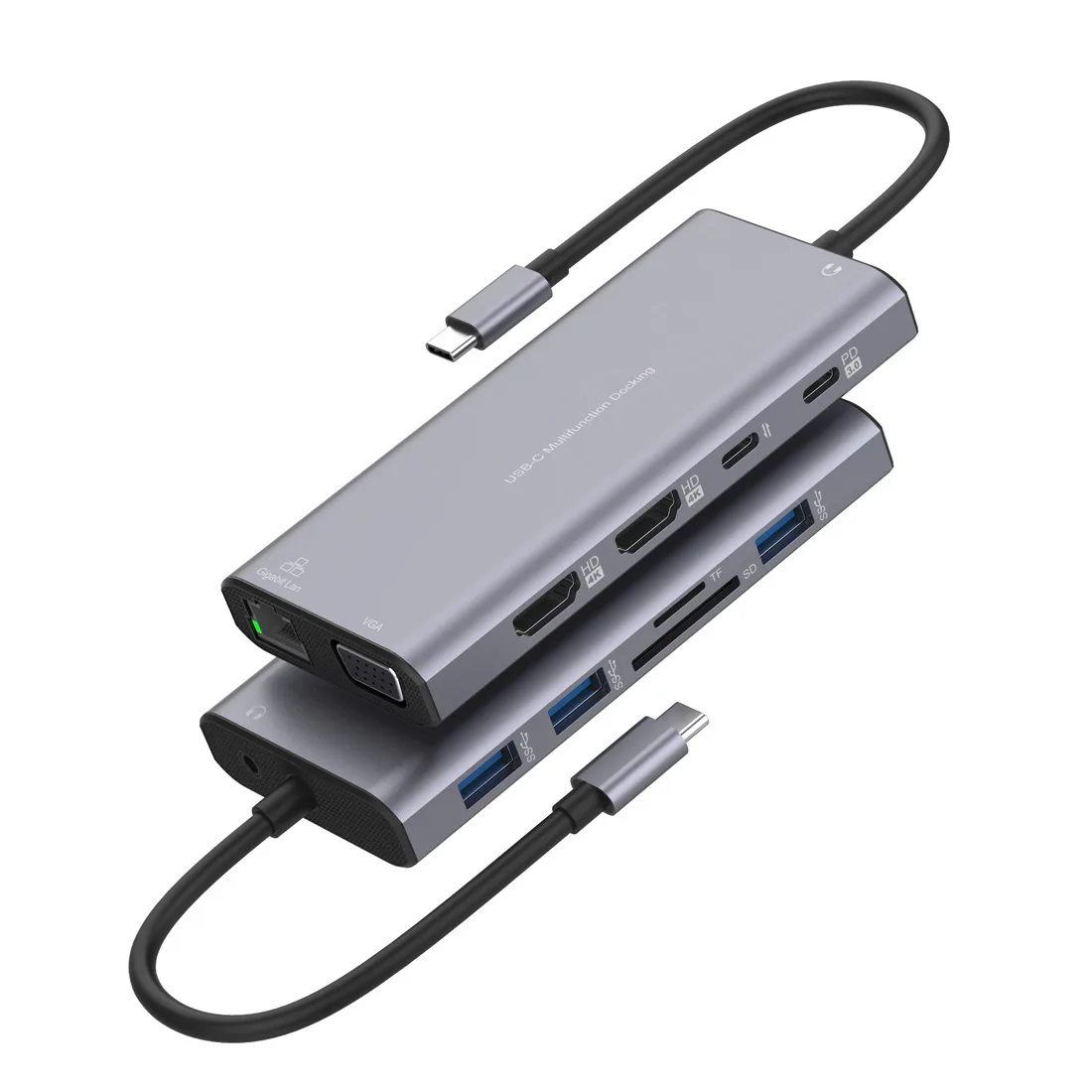Docking Station para Macbook 12 em Dock Tipo-c 4k hd Hub Usb Macbook Macbook 2xhdmi Dell Lenovo Asus hp Thunderbolt Laptop Acessórios - Imagem 2