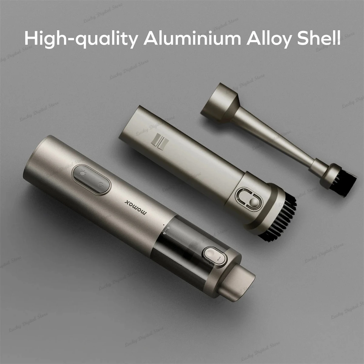 MOMAX 1-Move Vacuum Cleaner Portable Compact ON-THE-SPOT Aluminum Alloy Cleaning Tool Fast Charging 16Kpa Suction HEPA Filter