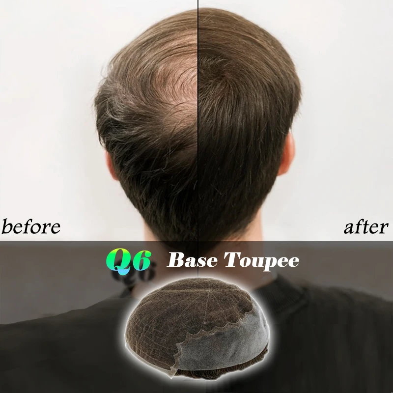 ProstheticHairMaleQ6BreathableSwissLacePUMenCapillary