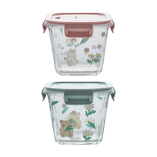 Glass Meal Prep Containers with Steam Vent Lids