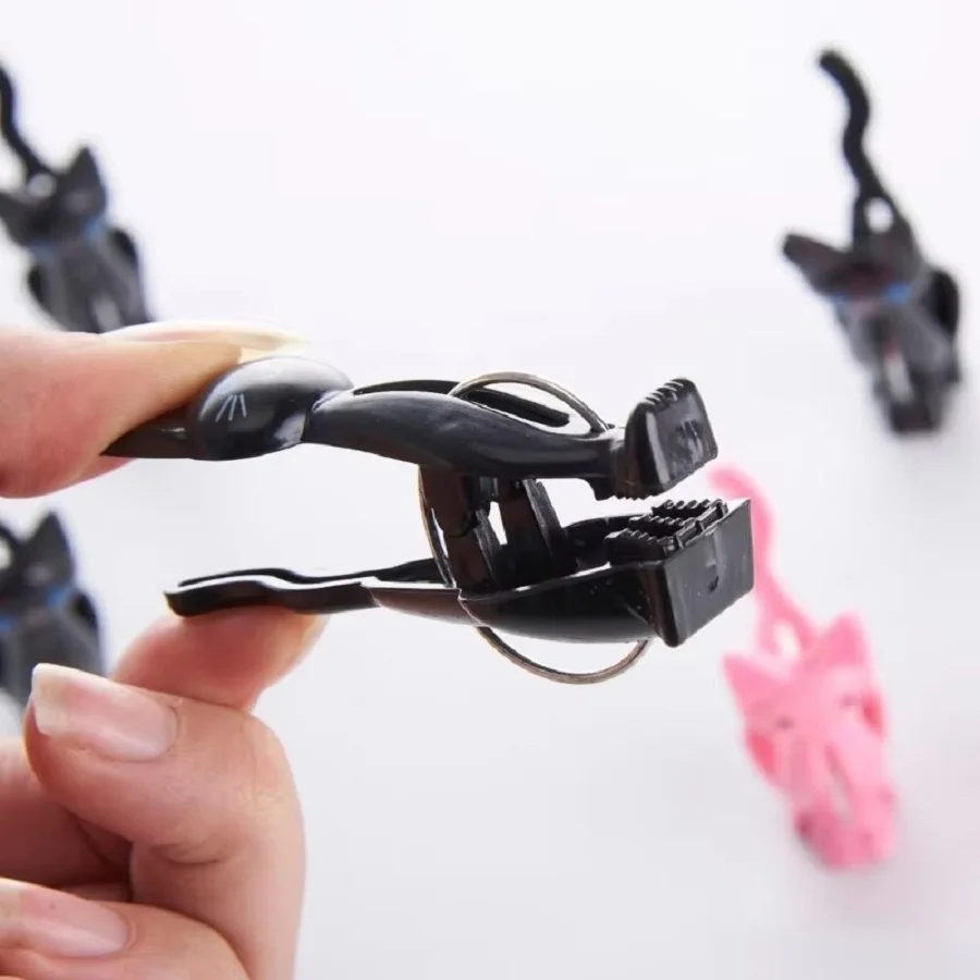 8 Mollette Per Panni A Forma Di Gatto - Clip Da Spiaggia Resistenti, Bianco E Nero, Multiuso Per Asciugamani E Trapunte