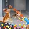 Cat Toys Interactive Launch Training Toy For Pet Kitten Creative Mini Shooting Gun Games Stretch Plush Ball Toys Pet Supplies 2