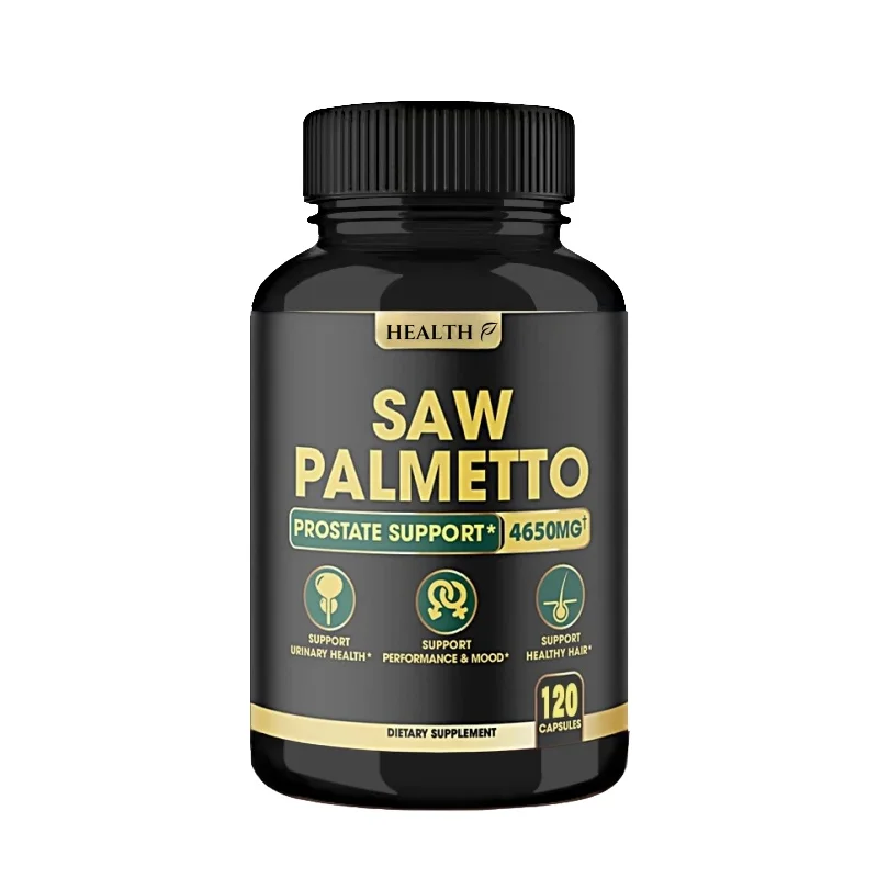 Natural Saw Palmetto Capsules Combined with Ashwagandha Turmeric Tribulus Maca Green Tea Ginger Natural Prostate Support