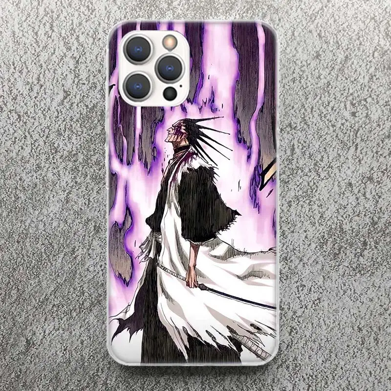thumbnail image 1 of Funda de teléfono con estampado de silicona suave para Apple, carcasa para iPhone 15 14 13 12 11 Pro Max Mini XS XR X 7 Plus 8 + SE, Bleach Zaraki Kenpachi, 1 of 5