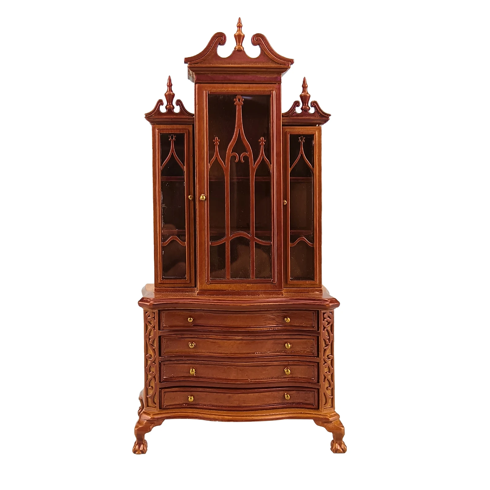 

1/12 scale dollhouse miniature furniture well Hand Carved Cupboard