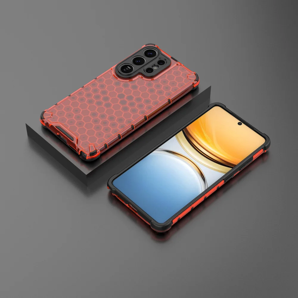 Wabenmuster Transparente Schutzhülle für Samsung S26 Ultra S25 S24 S23 S22 Plus Militärischer Stoßfester Schutz-Bumper – Detail 21