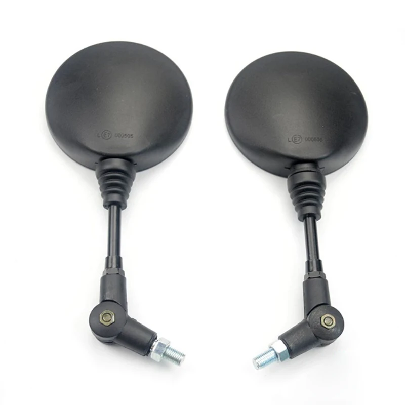 Foldable Round Scooter Rearview Mirrors - Set of 2