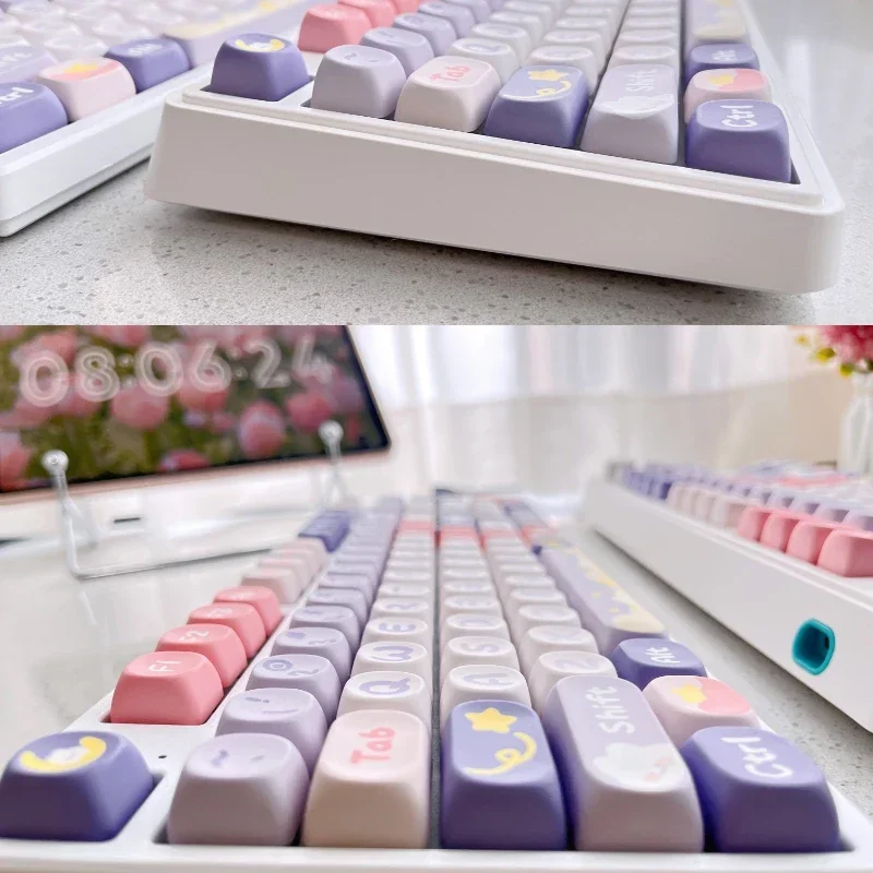 Mifuny Moonlight Coelho Tema Keycap Grupo Pbt Keyboard Cap Anime Keycap Moa Soa Acessórios Teclado Mecânico Presente - Imagem 3