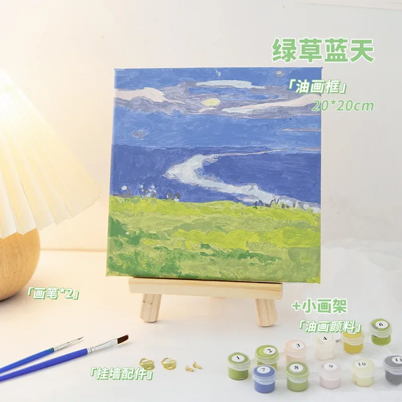 

21144-FZ- Diy landscape figures and animals hand-painted digital oil painting set