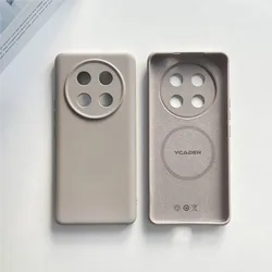 Liquid Silicone MagSafe-Compatible Magnetic Case - Solid Color Cover for Huawei Honor & Nova Series (Titanium Gray)