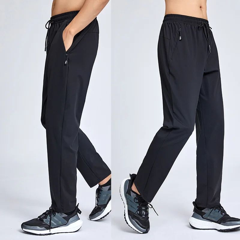 Men's Trousers Spring Summer Casual Solid Breathable Slim Straight Pants Male Joggers Thin Quick Dry Sweatpants Sports Pants