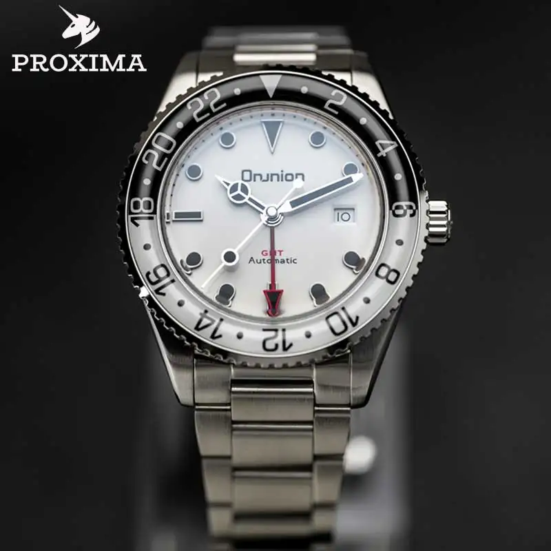 

Proxima PX1702 39mm GMT 6460 Luxury Style Men Automatic Mechanical Watch Luminous Bidirectional Bezel Sapphire 20Bar Dive Clock