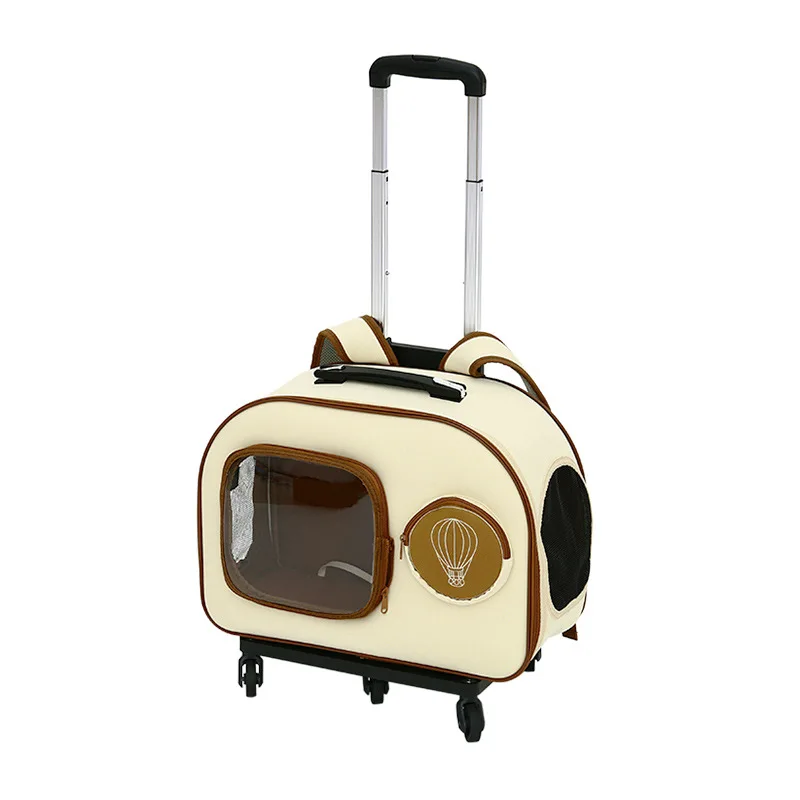 4042-bccbe5.jpg Portable Cat and Dog Travel Carrier Oxford Canvas Pet Backpack Stroller Space Capsule Suitcase for Pets
