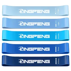 Versatile Elastic Resistance Bands for Fitness and Yoga Workouts (5Pcs BNANS BLUE)