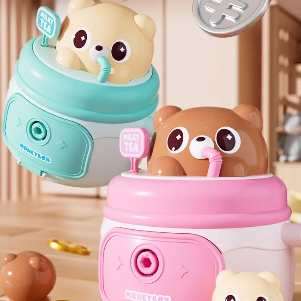 Simulated Bear Water Cup Storage Tank Savings Tank Animal Design Money Organizer Jar Portable Openable Money Storage Pot Kid Toy