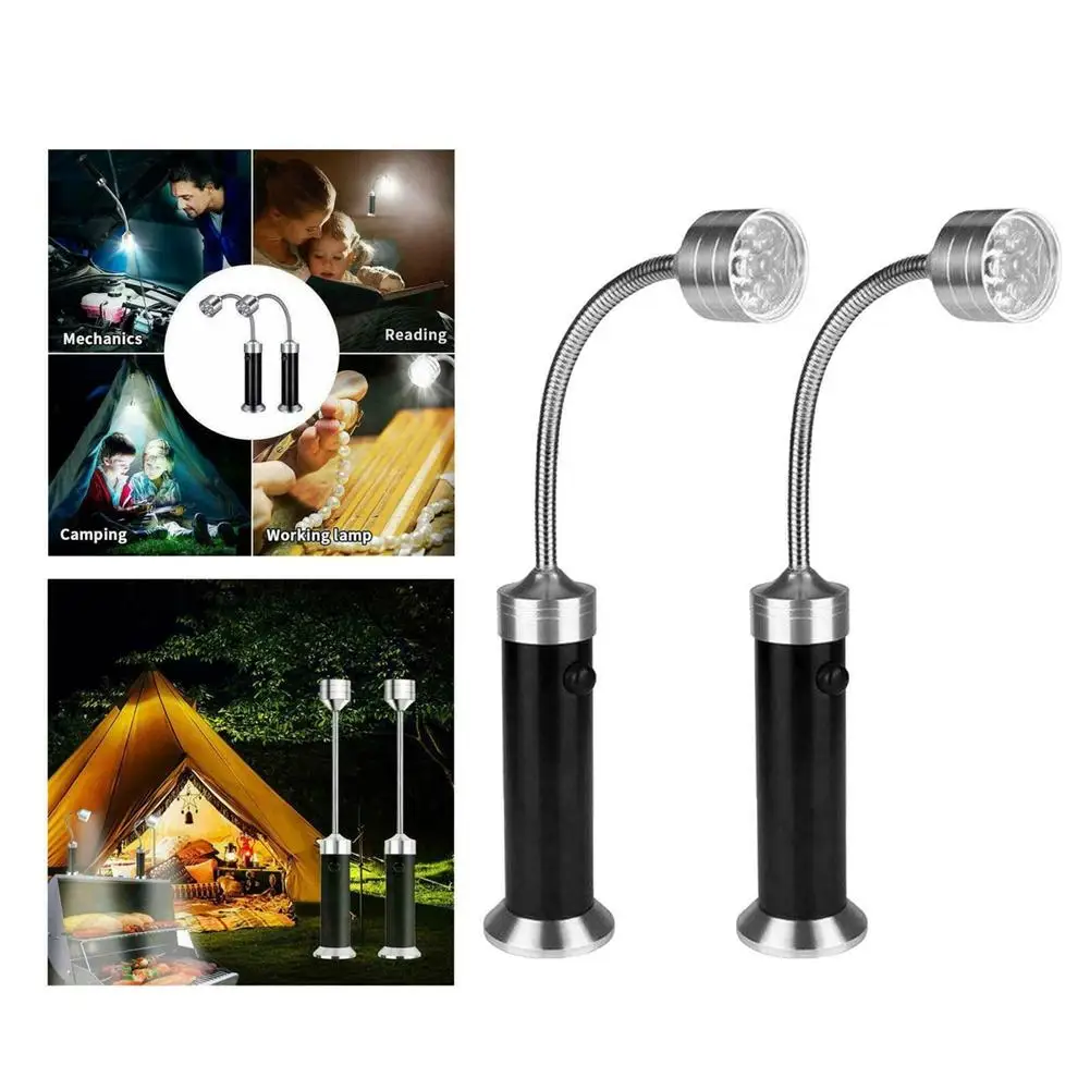 2 Pcs LED Barbecue Lamp 360 Degrees Adjustable Flexible Gooseneck Outdoor BBQ Grill Lights Work Light For Camping images - 6