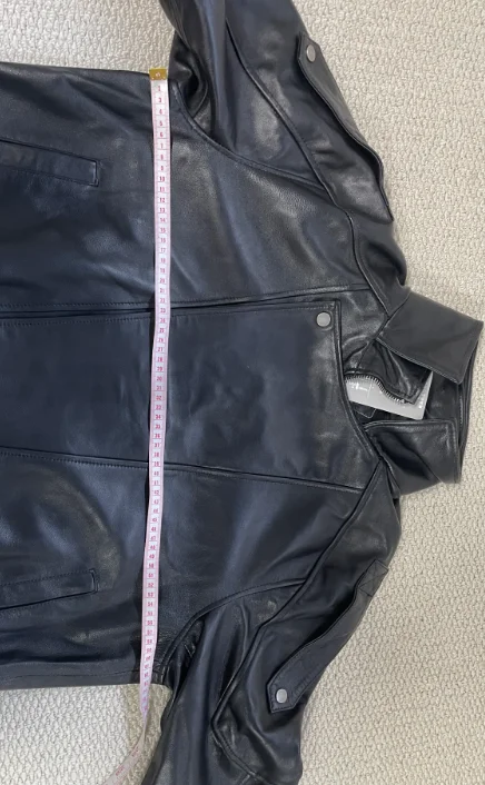 Leather Jacket Detail - Zipper & Pockets