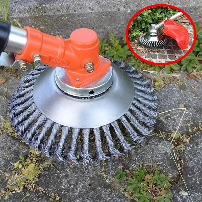 Weed Brush For Bermmower 6-8 Inch Wire Brush Machine Garden