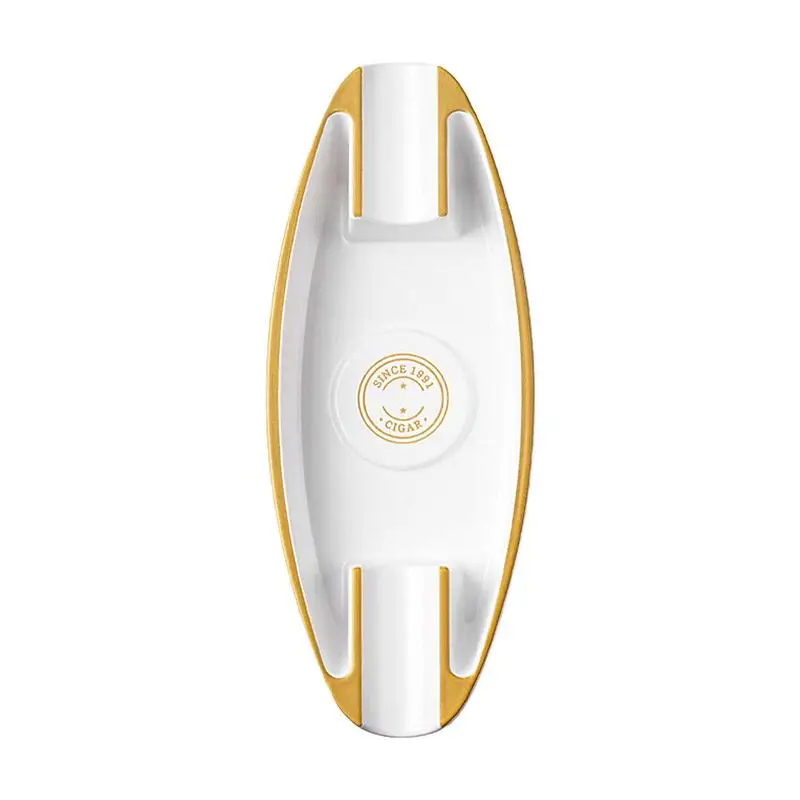 

Unique Cigars Ashtray Waterproof Portable Ash Tray With 2 Slot Cigars Rest Anti Slip Ashtray Bowl Cigars Holder For Kitchens