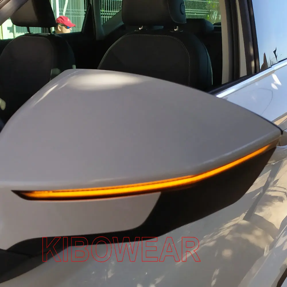 2pc 다이나믹 LED 턴 시그널 블링커 시트 Ateca 5D 2016 2017 2018 2019 2020 2021 FR 자동차 사이드 미러 표시 등 Tarraco