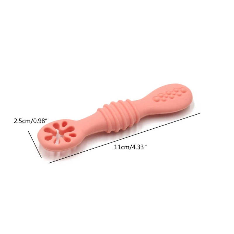 11UC Baby-Led Weaning Silicone Spoon Newborn Learning Feeding Training Utensils silicone feeding spoon silicone cutlery set learning spoons baby cutlery