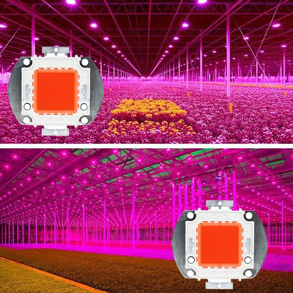 1Pcs LED Grow Light led chip cob Full Spectrum Plant light 100W 50W 30W 20W 10W Copper Lamp For Floodlight Indoor Greenhouse Plant Hydroponic