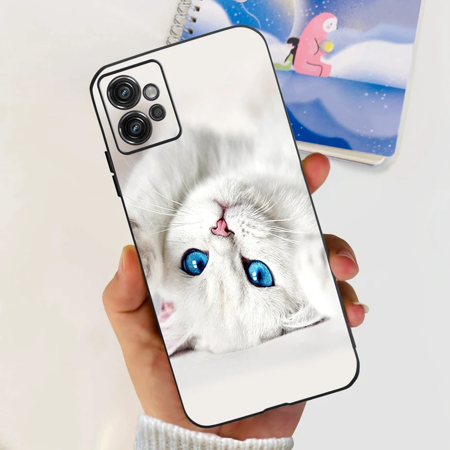 Cute Cat Butterfly Soft Silicone Phone Case, 6.5'' Coque