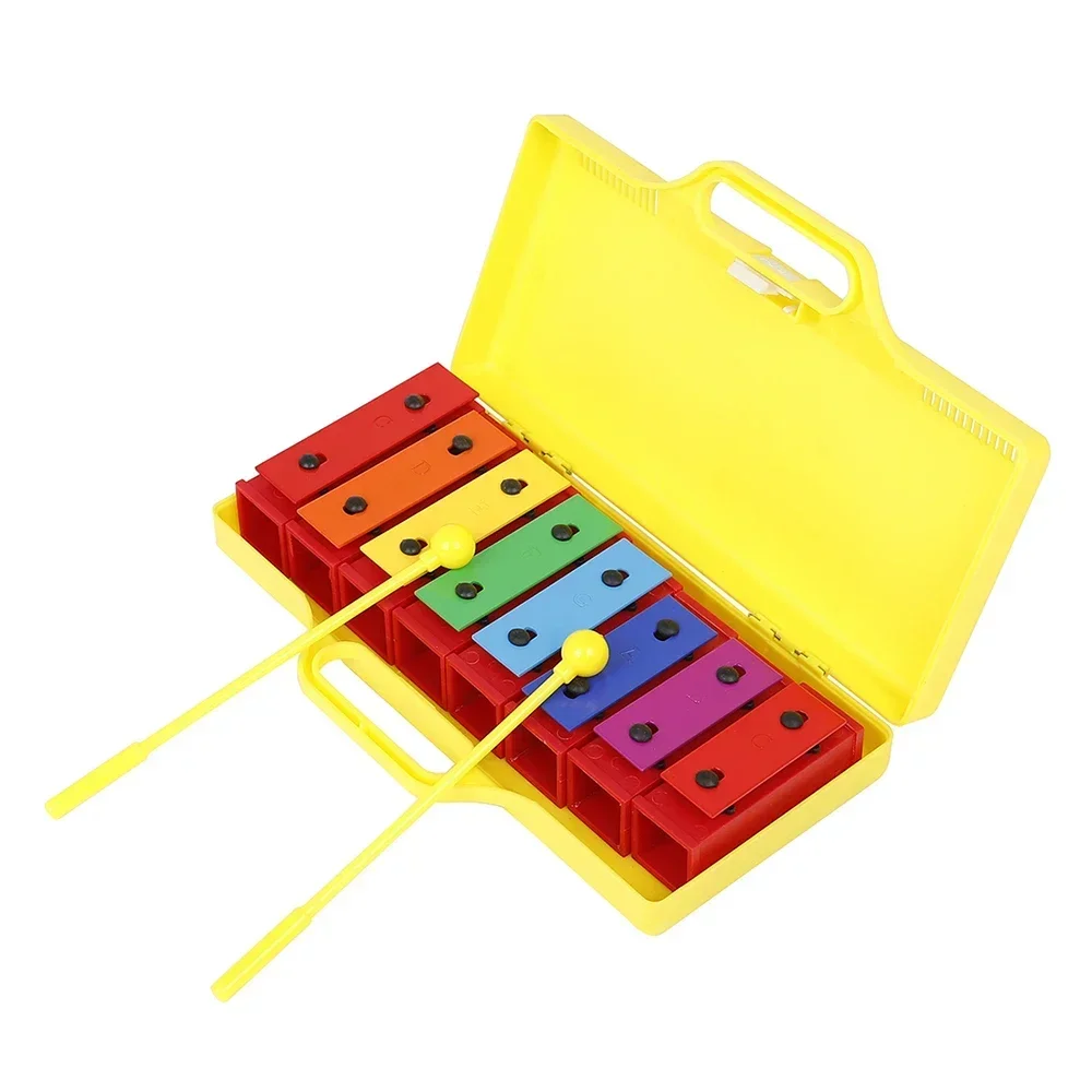 Colorful 8 Note Xylophone Hand Bell Baby Educational Toy Children Musical Christmas Gift Kids Percussion Instrument Toys